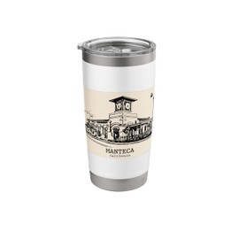 Manteca California Vintage Retro Travel Souvenir Stainless Steel Insulated Tumbler
