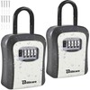 Brillirare 2 Pack Key Lock Box, Waterproof 4 Digits Combination