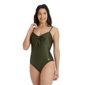 ARENA U Back Solid Women's Fashion One Piece Swimsuit - Stylish Women's Bathing Suit for Beach and Pool - Cute, Full Front Coverage, and Ideal for Women's Athletic Swimwear,Dark Olive