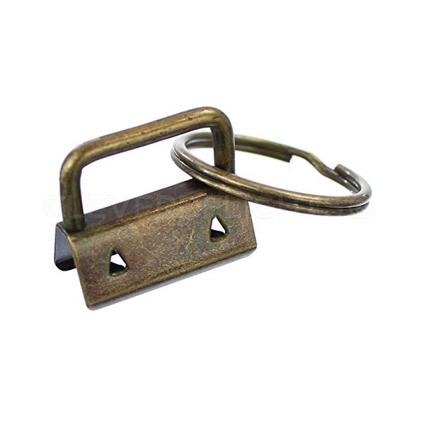 50 Sets - CleverDelights 1" Key Fob Hardware Set with