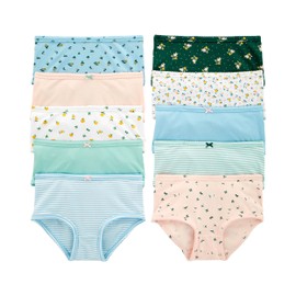 Carter's Girl`s Stretch Cotton Panties Underwear 10 Pack (Blue(3J282210)/Pink, 4-5T)