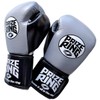 PRIZE RING "Professional 5.0" Genuine Leather Boxing Gloves Gray/Black (10oz)