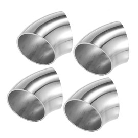 TUCKBOLD 45 Degree Mandrel Bend Elbow Tube OD 1.5" Inch 304 Stainless Steel Reusable | Exhaust Elbow Pipe Stair Handrail Tube 4 Pcs