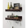 KIAYACI Wall-Mounted Wood Wine Rack 7 Bottles Wine Storage Rack