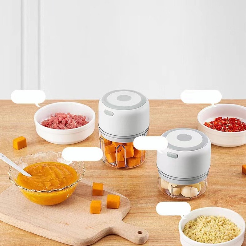 Electric Garlic Chopper 250ml Cordless Operation Multifunctional Detachable Mini Food