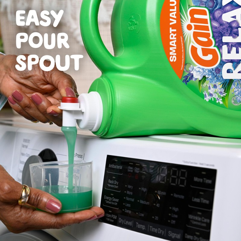 Gain Liquid Laundry Detergent, Relax, HE Compatible, 154 fl oz,