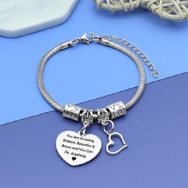 Motivational Birthday Gifts for Women Inspirational Bracelet Daughter Gifts for Daughter Granddaughter Sister Gifts from Sister Christmas Gifts for Niece Friends You Are Amazing You Can Do Anything