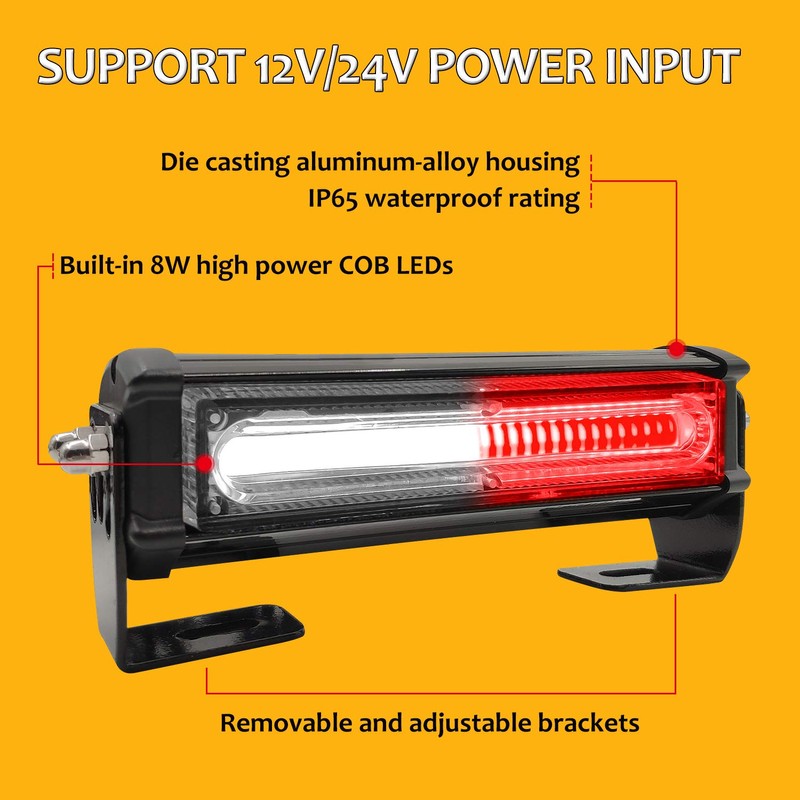 EASE2U E Emergency Strobe Lights for Vehicle, 12-24V 4 in