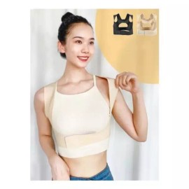 라운드숄더 허리 굽은등 보조기 지지대 어깨 [블랙 L] Round Shoulder Waist Curvature Support Brace [Black L]