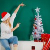 KEYIDO Silver Small Christmas Tree Topper Mini Star Tree Topper
