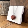 Semi Precious Heart Stone Necklace - Women's Love Amulet Anhänger