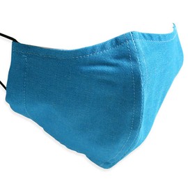 Quintetto 11-msk-301 Denim Mask, Cloth Mask, Washable, Antibacterial, Odor Resistant, Stylish, Adults, Small, Large, 11-msk-301 (Turquoise, Small Size)