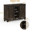 Cube Storage Organizer, Sliding Doors Coffee Bar Cabinet with Storage