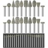 20Pcs 60-Grit Diamond Grinder Bit 1/8" Shank Compatible with Dremel