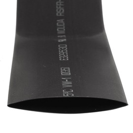 sourcingmap 35mm Dia 58mm Flat Width Heat Shrinkable Tube Shrink Tubing Sleeve Cable Wrap 1m Black