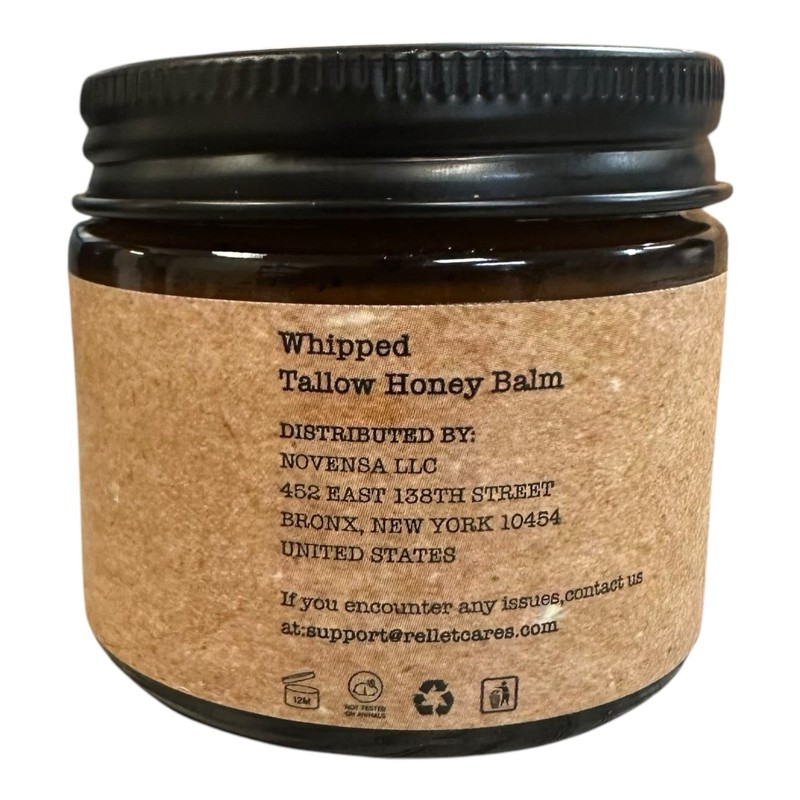 RELLET Beef Tallow and Honey Balm for Skin : Grass