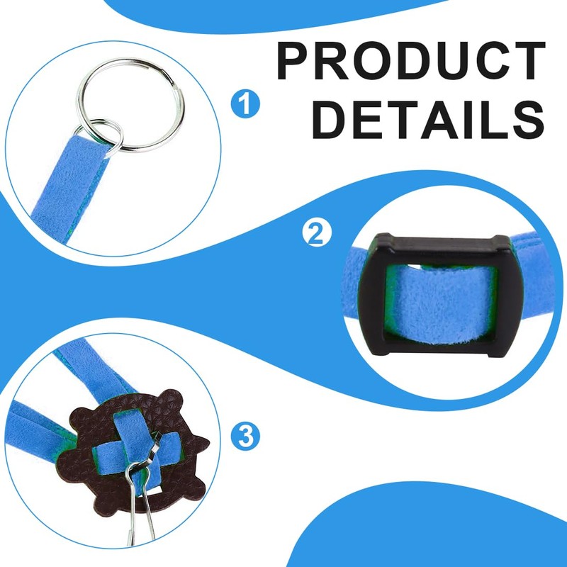 EIHI 1 Piece Leather Harness Strap for Turtles, Adjustable Small