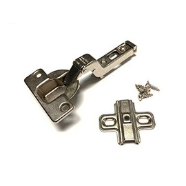 Inset Super Crank Hinge, 93 Degree Opening, Self-Closing, Clip-on, Nickel - 4 Pack