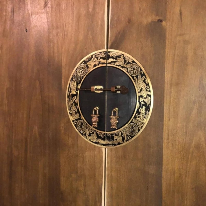 dophee Brass Retro Leaf Lock 11Cm Key Latch For Drawer