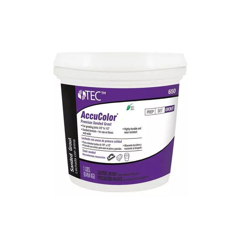 TEC AccuColor Premium Sanded Grout 650 - 1 lb (5