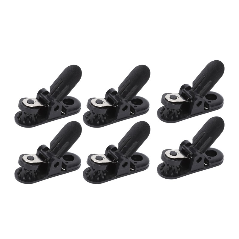 20pcs Hearing Aid Lanyard Clip Black ABS Clip Replacement Accessory