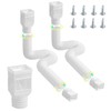 VEVOR Rain Gutter Downspout Extensions, 2-Pack Flexible Downspout Extender, Down