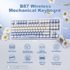 YUNZII B87 Wireless Mechanical Keyboard,QMK/VIA Programmable,TKL Layout 87 Keys,BT/2.4G/USB-C,Hot Swap
