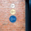 Signs ByLITA Circle Directional Arrow Left Graphic Door or Wall