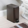 mDesign Small Modern 1.3 Gallon Rectangle Metal Lidded Step Trash