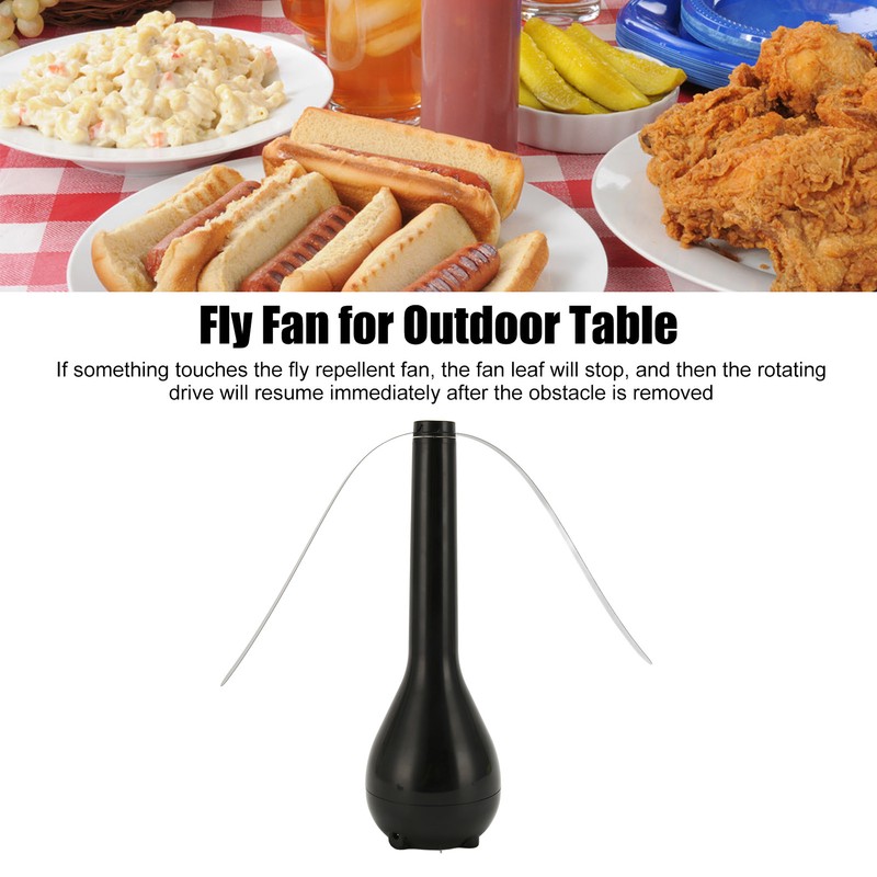 Outdoor Table Top Fly Repellent Fan USB Battery Dual Power