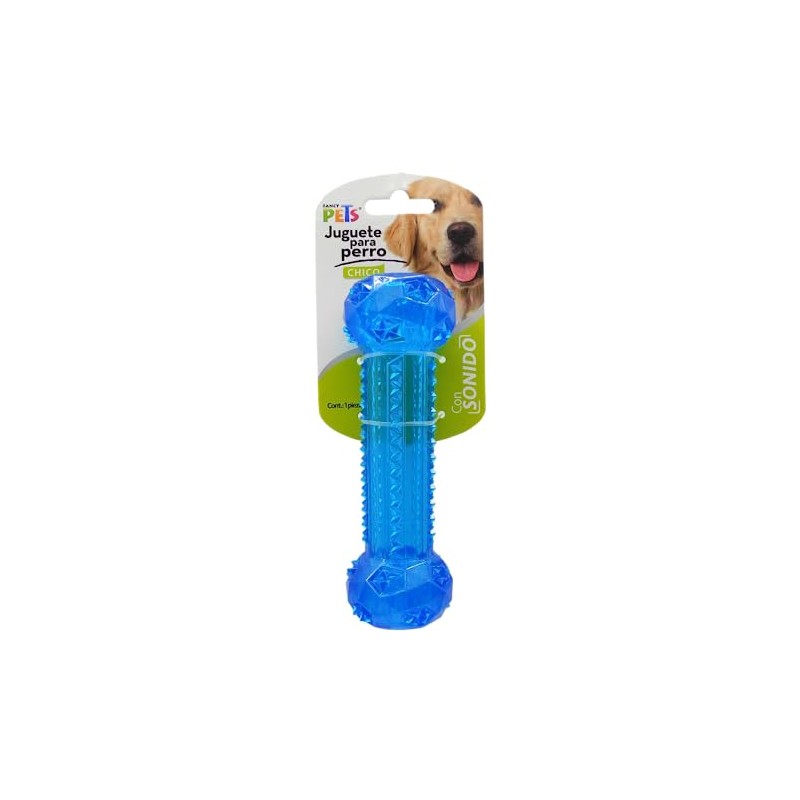Fancy Pets Juguete Mancuerna Prisma Chico con Sonido para Perros