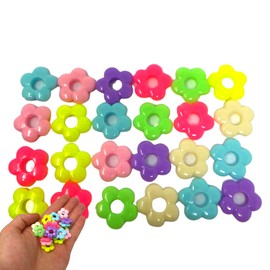 2950 Pk24 Tiny Pastel Plastic Flower Beads Bird Toys Lovebird Conure Budgie