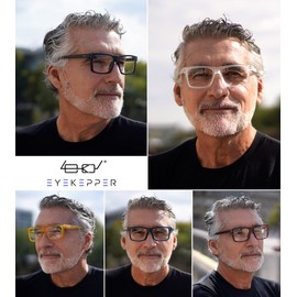 Eyekepper Paquete de 5 gafas de lectura de gran tamaño lectores de marco grande cuadrado para hombres y mujeres+1.50