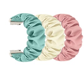 FTYQUEE 3 Pack Elastic Scrunchie Strap Compatible with 16mm 18mm 19mm 20mm 22mm Watch Strap Quick Release Replacement Wristband for Men Women