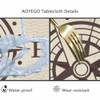 AOYEGO Compass Round Tablecloth 60 Inch Pointer Direction Nautical Adventure