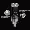 FRIXCHUR 11.8" Modern Crystal Chandelier 33.5" High Ceiling Chandeliers Small