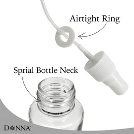 DONNA Travel Pump Spray Bottles 3oz 12pcs, Travel Bottles for Toiletries, Spray Hand Sanitizer - Convenient Leak-Proof Design for Easy Packing and Use