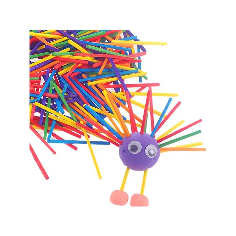 1000 Wooden Matchsticks Coloured Splints Adult & Children Art Crafts
