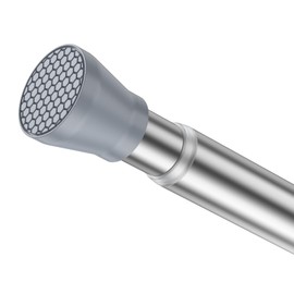 SISELBA Tension Rods for Windows 28 to 48 inch, Non Slip Spring Tension Curtain Rod No Drill, 7/8" Tension Rod for Small Shower Stall Bedroom Doorway Closet Door, Silver