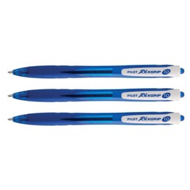 PILOT Begreen Rexgrip Ballpoint Pens Medium 1.0 Blue Pack of 3aa