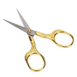 Oumefar Retro Scissor Vintage Sewing Scissors Embroidery Scissors for Embroidery Craft Needle Work Art Work (Golden)