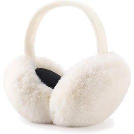 Winter Ear muffs Faux Fur Warm Earmuffs Cute Foldable Outdoor Ear Warmers For Women - Color: Light Purple