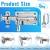 2 Pack Door Latch Lock Barrel Bolt, Thickened Sliding Bolt