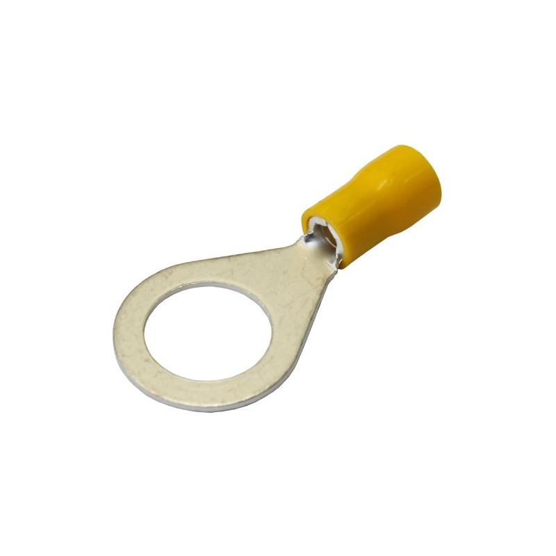 All Trade Direct 20 x Yellow 13.0mm Ring Insulated Wire