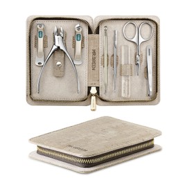 Mr.Green Nail Clipper Gift Sets, Family Sets, Stainless Steel Professional Nail Cutter Manicure Pedicure & Grooming Kits with Leather Case (8 Pieces)