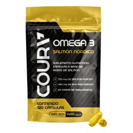 Coura Omega 3 Salmn 120cap 720mg Epa 480mg Dha 80 Dpa 60por Sabor Sin Sabor - Producto Original de Alta Calidad, Entrega Rápida y Segura, Garantía Inc