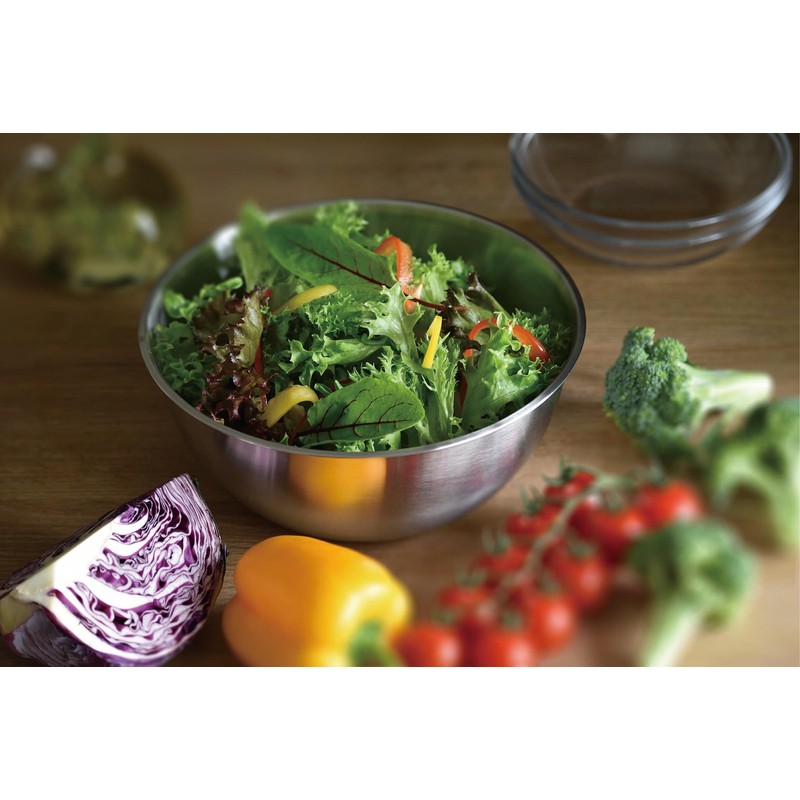 カクセー ボウル ステンレス セット 直径20㎝ 直径18cm 熱伝導性 ミドルサイズ スタッキング 収納しやすい