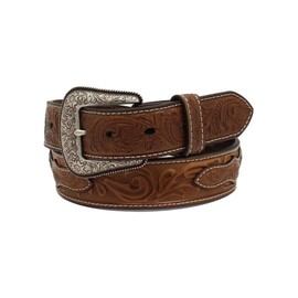 ARIAT Men's Tooled Cross Western Belt Brown 42