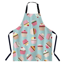 BGBDEIA Cupcake Chefs Apron, Cooking and Baking Apron for Men and Women, Kitchen Apron, Butchers Apron, BBQ & Catering Bibs