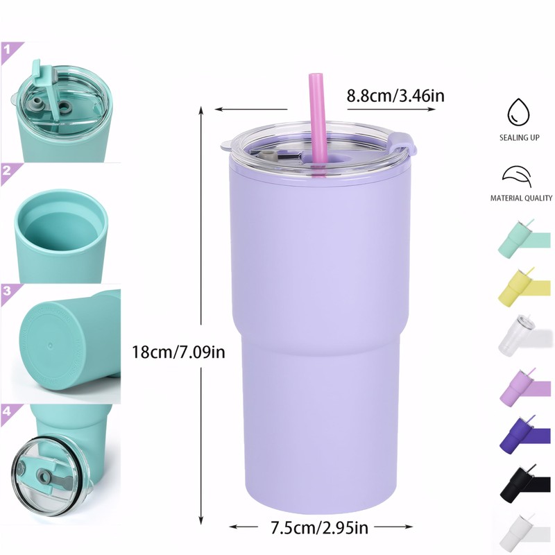 Suertestarry 16 oz taza de coche (2, Púrpura)